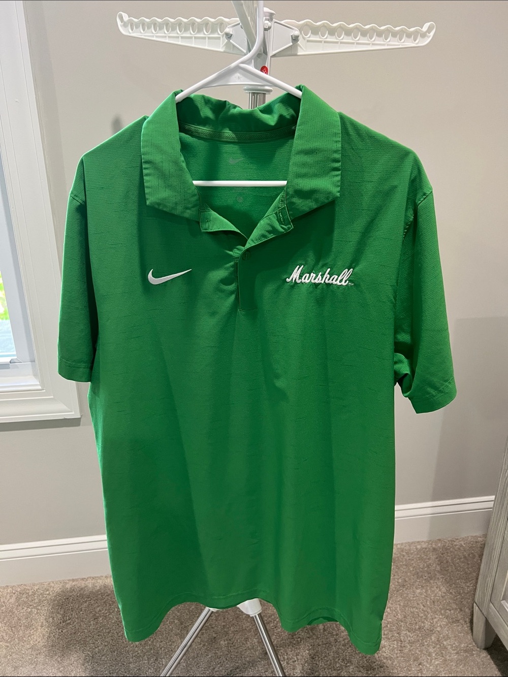 Marshall university Nike Green 'Marshall' Embroidered Polo